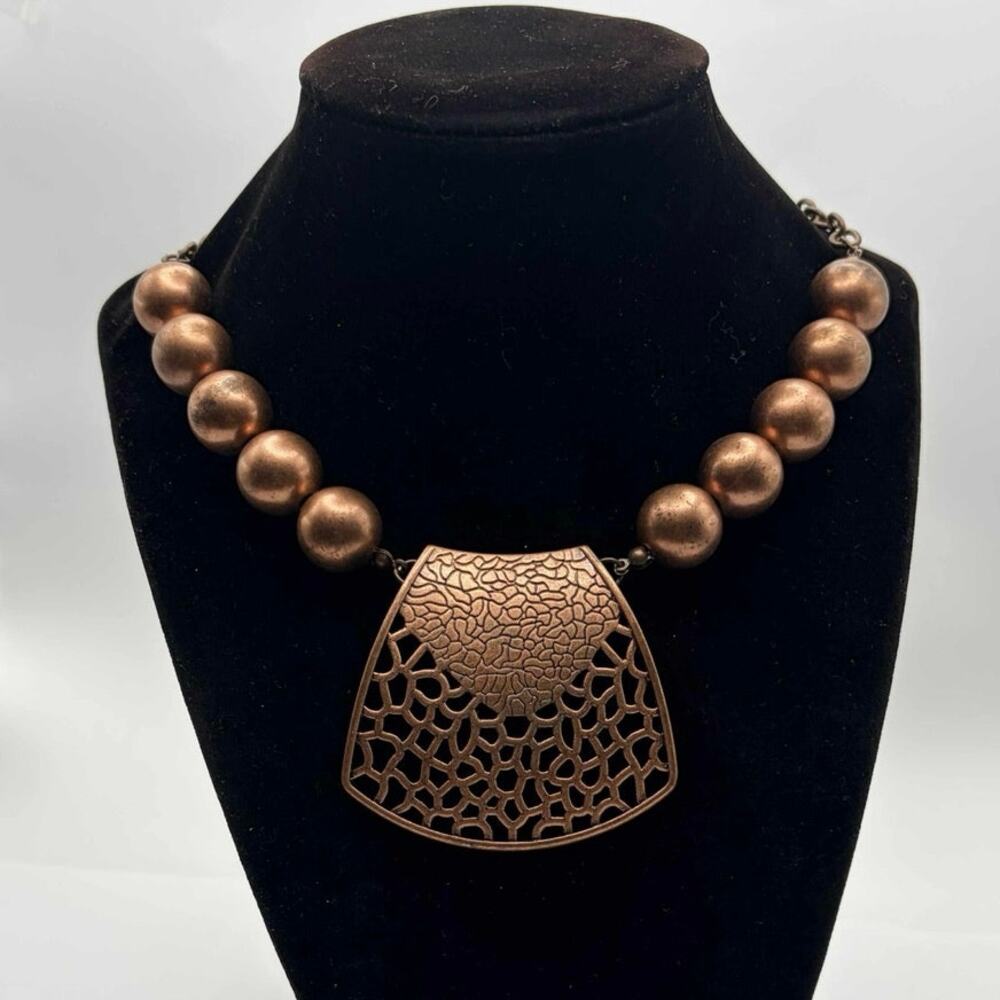 Brown Boho Beaded Necklace